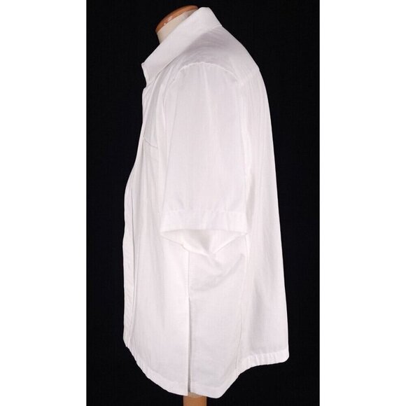 Valentino Double Layer Short Sleeve Overshirt Size 40 M Mens White - Picture 3 of 13